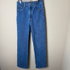Levis Premium Ribcage Straight Ankle Jeans Womens 27x29 Jazz Pop Medium Wash
